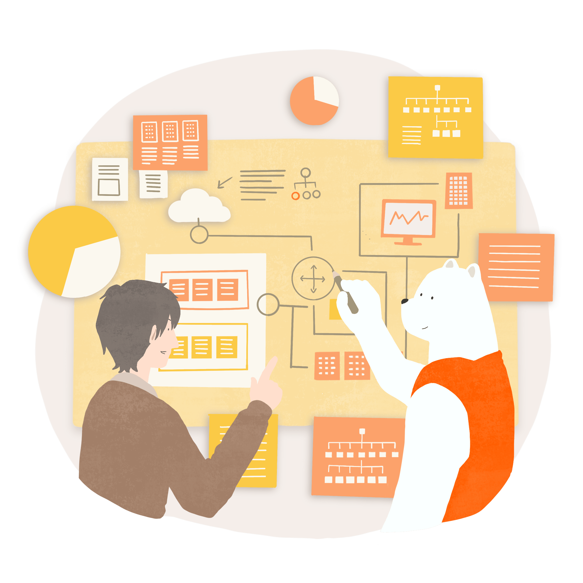 開発＆AWS活用技術サポートのイラスト